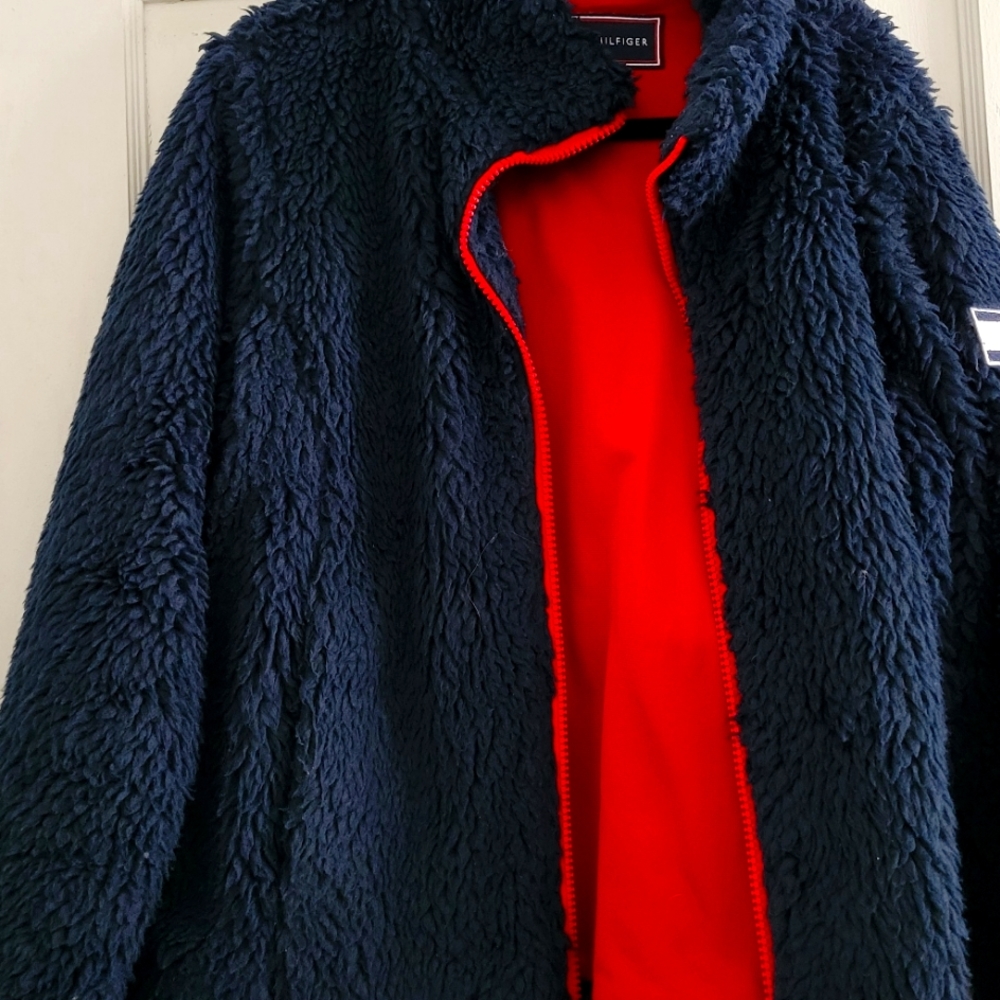 Tommy Hillfiger women's zipfront solid sherpa jacket
